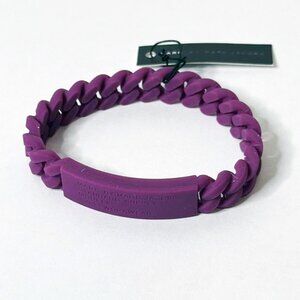 Marc By Marc Jacobs Plum Purple Standard Supply Braided Silicone Rubber Bracelet